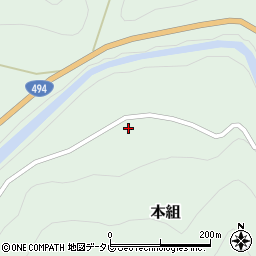 愛媛県上浮穴郡久万高原町本組1958周辺の地図