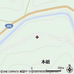 愛媛県上浮穴郡久万高原町本組1955周辺の地図