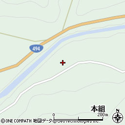 愛媛県上浮穴郡久万高原町本組2009周辺の地図