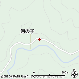 愛媛県上浮穴郡久万高原町河の子175周辺の地図