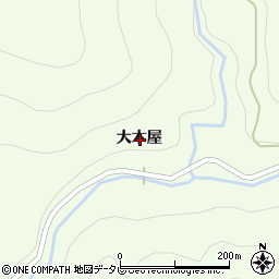 徳島県海部郡海陽町平井大木屋周辺の地図