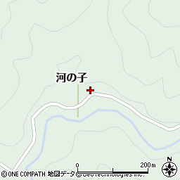 愛媛県上浮穴郡久万高原町河の子174周辺の地図