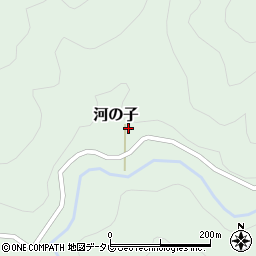 愛媛県上浮穴郡久万高原町河の子163周辺の地図