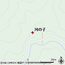 愛媛県上浮穴郡久万高原町河の子89周辺の地図