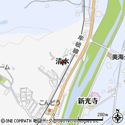 徳島県海部郡牟岐町中村清水周辺の地図
