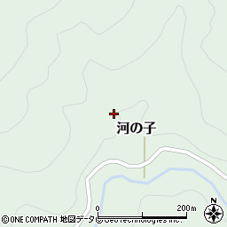 愛媛県上浮穴郡久万高原町河の子97周辺の地図