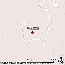 千本高原キャンプ場周辺の地図