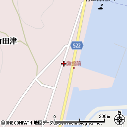 竹田津港線周辺の地図