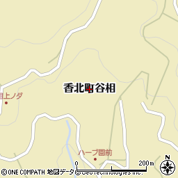 高知県香美市香北町谷相周辺の地図
