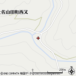 高知県香美市土佐山田町西又375周辺の地図