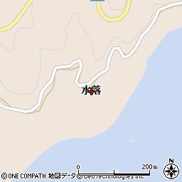 徳島県海部郡牟岐町灘水落周辺の地図