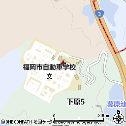 福岡市自動車学校周辺の地図
