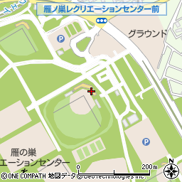福岡市立　陸上競技場雁の巣レクリエーションセンター周辺の地図