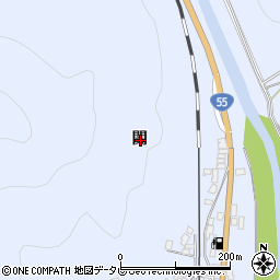 徳島県海部郡牟岐町川長関周辺の地図