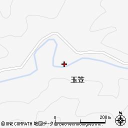 徳島県海部郡海陽町小川玉笠周辺の地図