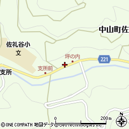 愛媛県伊予市中山町佐礼谷1129周辺の地図