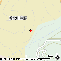 高知県香美市香北町蕨野周辺の地図