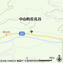 愛媛県伊予市中山町佐礼谷1196周辺の地図