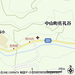 愛媛県伊予市中山町佐礼谷1145周辺の地図