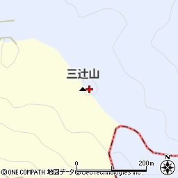 三辻山周辺の地図