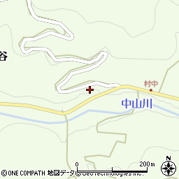 愛媛県伊予市中山町佐礼谷1327周辺の地図