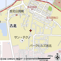 福岡県飯塚市吉北周辺の地図