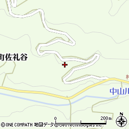 愛媛県伊予市中山町佐礼谷1343周辺の地図