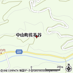 愛媛県伊予市中山町佐礼谷1185周辺の地図