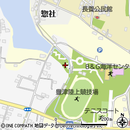 豊津花菖蒲公園周辺の地図