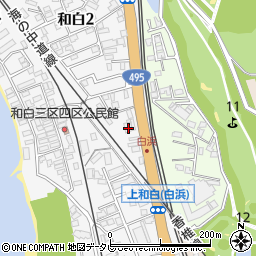 香栄社和白斎場周辺の地図