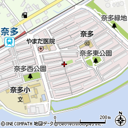 福岡県福岡市東区奈多団地周辺の地図