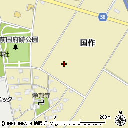福岡県京都郡みやこ町国作周辺の地図