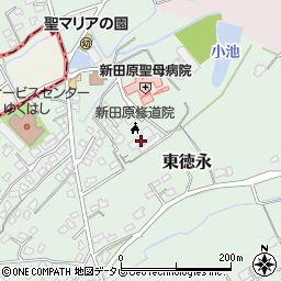 聖母訪問会新田原修道院周辺の地図