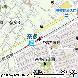 奈多駅周辺の地図