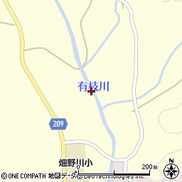 愛媛県上浮穴郡久万高原町上畑野川甲-500周辺の地図