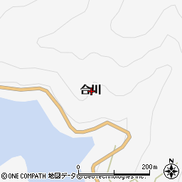 和歌山県田辺市合川周辺の地図