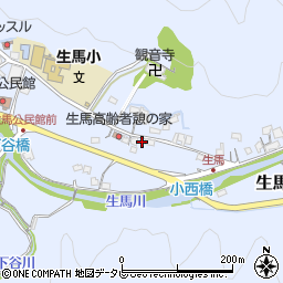 和歌山県西牟婁郡上富田町生馬1989周辺の地図