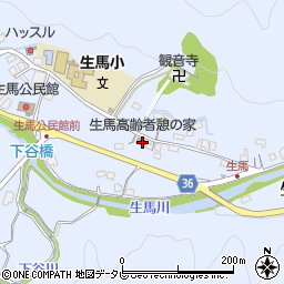 上富田町立　生馬高齢者憩の家周辺の地図