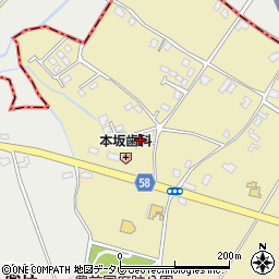 福岡県京都郡みやこ町国作612周辺の地図