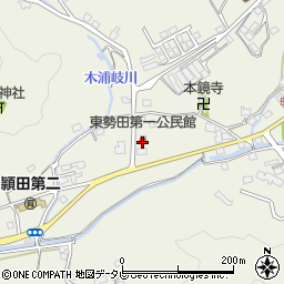 東勢田第一公民館周辺の地図