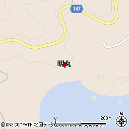 徳島県海部郡美波町山河内明丸周辺の地図