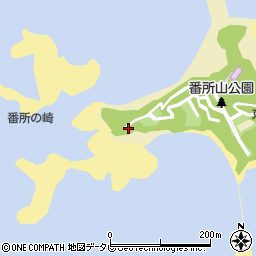 番所鼻灯台周辺の地図