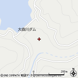 大森川ダム周辺の地図