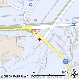 勝野二区公民館周辺の地図