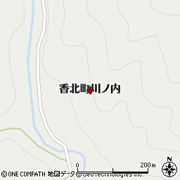 高知県香美市香北町川ノ内周辺の地図