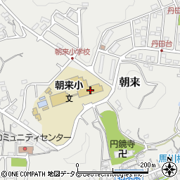 上富田町立朝来小学校周辺の地図