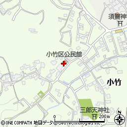 小竹区公民館周辺の地図