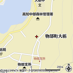 高知県香美市物部町大栃1559周辺の地図