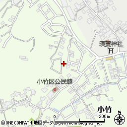 福岡県古賀市小竹周辺の地図
