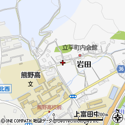 和歌山県西牟婁郡上富田町岩田44周辺の地図
